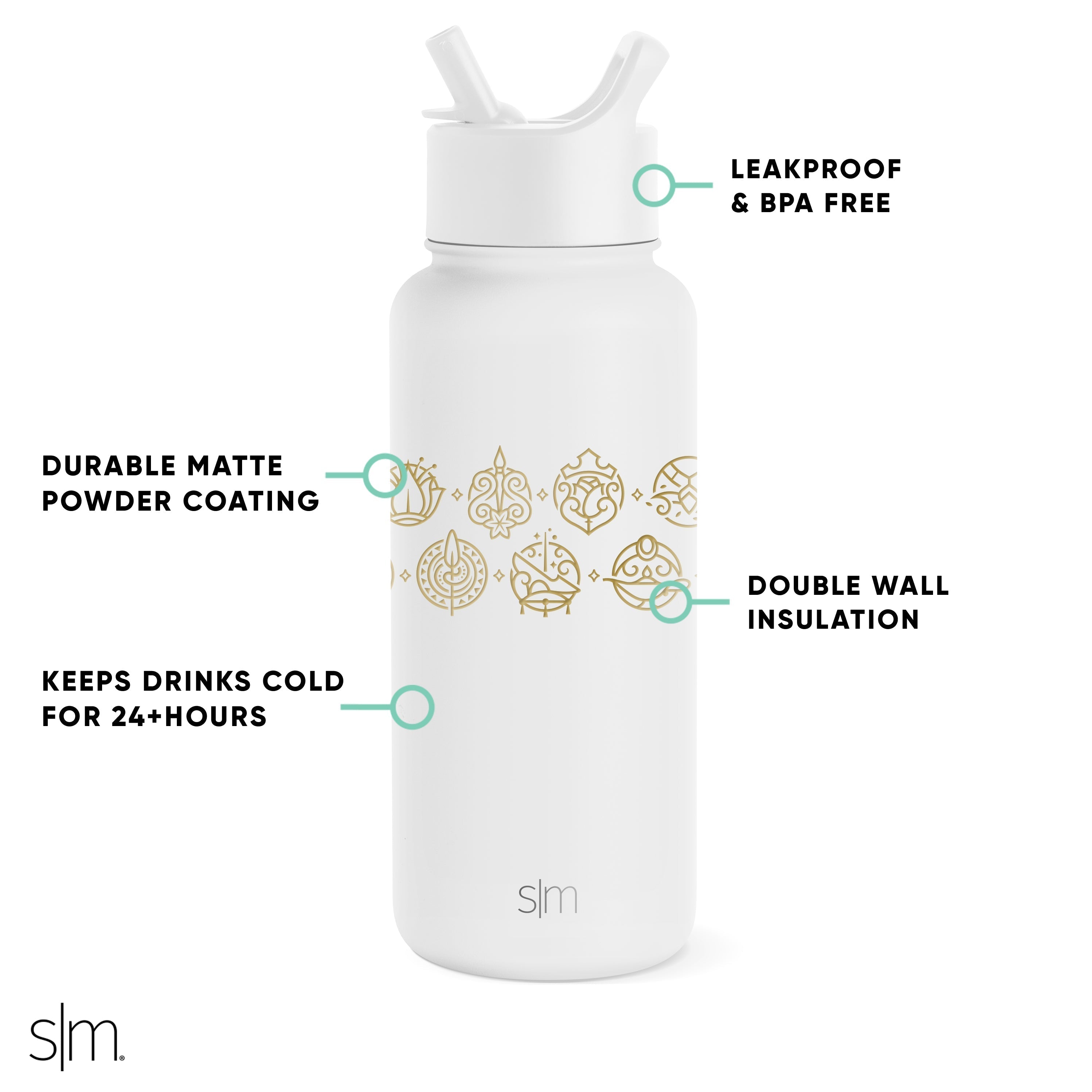 Disney Summit Water Bottle with Straw Lid D9 5W