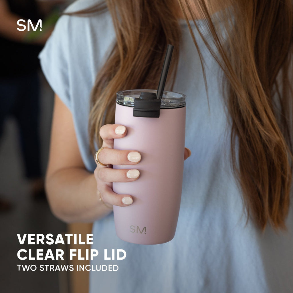 Collegiate Voyager Tumbler with Clear Flip Lid & Straw Q6 vA